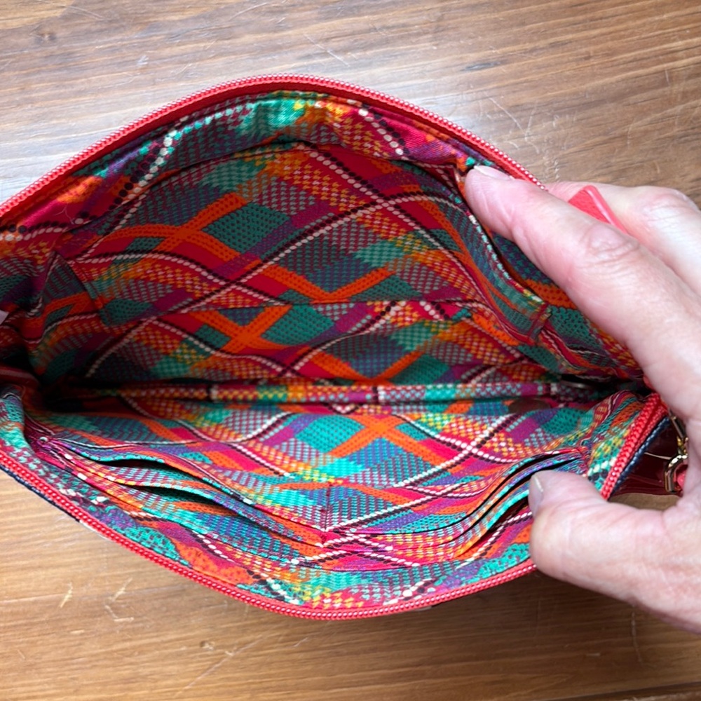 Vera Bradley Red and Yellow Clutch with Floral Accents - Picture 3 of 3
